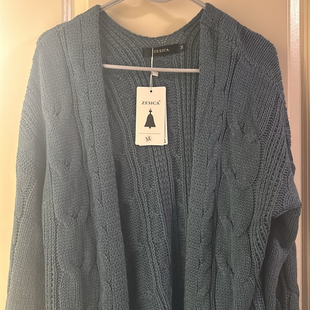 NWT blue knit cardigan